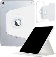 DMaos for iPad 10 (10.9'') 2022 Case, Magnetic Detachable Smart Cover, 360° Rotation Foldable Stand - White