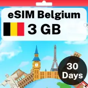 eSIM Belgium - 3 GB - 30 Days - Travel eSIM | QR code activation