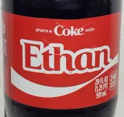 Share a Coke with Ethan 2025 Personalized Gift Coca Cola Bottle 20oz