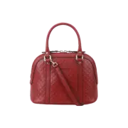 Gucci Micro Ssima Mini Dome Tote Bag Red