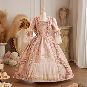 Steampunk Princess Fancy Maxi Party Costume Accessories Bell Sleeve Ballet Dancer Belle Bow Retro Ball Gown Point Girls' Royal Christmas Halloween Carnival Mas