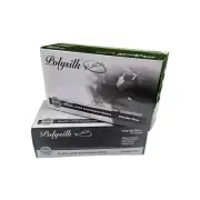 Polysilk Black Latex Gloves Small 10/100ct Case Exam, Tattoo, Cosmetic, PMU, Smp