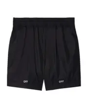 Off-White Logo Printed Straight Hem Swim Shorts XXS,S,XS,L,M Black