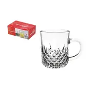 12 x BlinkMax 220ml Glass Coffee Mug Clear Tea Party Drinking Cup with Handle