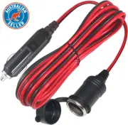12V Cigarette Lighter Cable Plug and Socket 6FT Extension 12 Volt Cord Adapter w