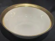 Lenox Westchester Large Round Serving Bowl 24k Gold Encrusted Edge China Dishes