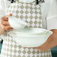 在飛比找樂天市場購物網優惠-景德鎮純白骨瓷餐具單個碗家用米飯碗面碗大湯碗餐廳拌面碗陶瓷碗