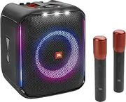 JBL PartyBox Encore, Amazing JBL Original Pro Sound, A Light Show That syncs to The Beat, Up to 10 Hours of Play time, IPX4 Splash Proof, Digital Wireless mics, Black