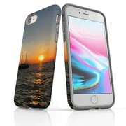 For iPhone SE (2020),8 & 7 Case Armoured Tough Cover,Sailing Sunset
