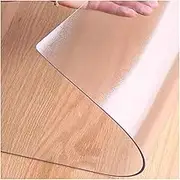 Clear Vinyl Plastic Carpet Protector, 1.5mm Floor Mats Hardwood Floors Protector 100% Waterproof Non-Skid Chair Mat, Can Be Cut(Clear,90 * 90cm)