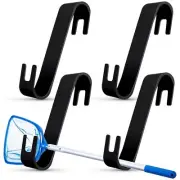 4Pcs Swimming Pool Leaf Skimmer Net Holder Pool Pole Hanger Hooks for Leaf Rakes