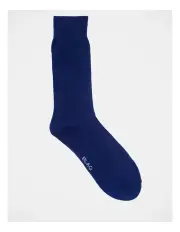 [Blaq] Cotton Plain Sock in Navy