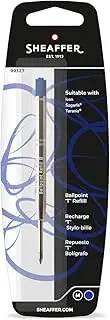 Sheaffer T-Style 99327 Original Refill for Ballpoint Pen, Medium Point, Compatible with Shaeffer Sagaris, Taranis & Stylus Ballpoint Pens, 1 Pack, Blue