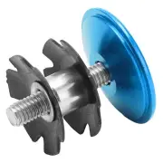(Blue)Bike Headset Top Cap Aluminum Alloy Star Nut Stem Cap Stem Fork MTB HR