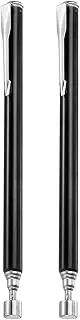uxcell 2pcs Telescoping Magnetic Pickup Tool 2LB Stainless Steel 5.8" to 24.4" Extendable Magnet Retrieval Stick with Pocket Clip for Car Industry Garage Office, Black
