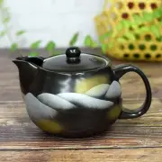 Japanese pottery teapot pot mountain range with tea strainer 4786