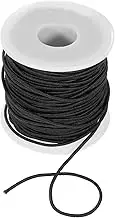 uxcell 1.5mm Elastic String Cord Elastic Thread Beading String Cord for Jewelry Making Necklace Bracelet Beading, 54 Yards Black