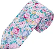 [Geek-M] Men's Floral Tie Fashion Slim Skinny Neckties Causal Formal Occasion Wedding Business