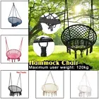 120CM Macrame Swing Hammock Chair Hanging Tassel Cotton Rope Outdoor Garden AU