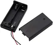 6 Pieces 2 Slots x 1.5V AA Battery Case Holder Battery Spring Clip Storage Box Wire Leads with On/Off Switch