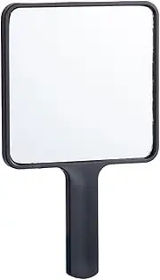 Ysyqkn Handheld Mirror, Portable Makeup Mirror with Handle, Cosmetic Mirror, Hand Held Mirror for Girls, Bathroom, Dressing Table, Travel Beauty, Black