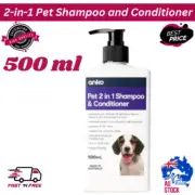 2 in 1 Pet Shampoo & Conditioner for Dogs Cats Grooming Soothing Clean 500ml* AU