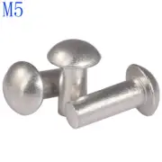M5 5mm Pan Button Head Knurling Rivets Solid Aluminum Rivet Fasteners Nut Insert