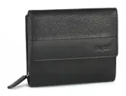 Bugatti Atlanta Ladies Wallet with Zipper, Black
