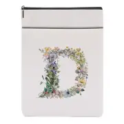 Monogrammed Book Sleeve Floral D Initial Book Pouch Book Accessories Book Lov...