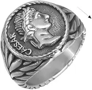 [USUASI] HIPHOP Ring Titanium Steel Gilded Archangel Saint Clair Exorcist Men's Ring
