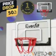 23" Mini Basketball Hoop Backboard Door Wall Mounted Sports Kids Black 1 Yrs Wry