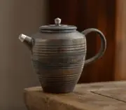 170ml Vintage Chinese Teapot Ceramic Pottery Gongfu Small Pot Drinkware Bronze