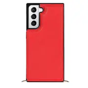 Cross body Lanyard Cover for Samsung Galaxy S21 Case - Red