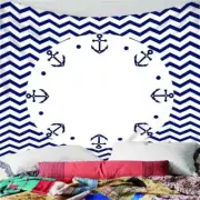 Blue Wave NIce Shape 3D Wall Hang Cloth Tapestry Fabric Decorations Decor