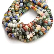 Mixed Gemstone Beads | Smooth Rondelle Natural Gemstone Beads