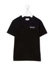 BASIC LOGO T-SHIRT S/S BLACK WHITE 6Y,4Y Black