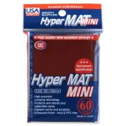 KMC Sleeves Hyper Mat Mini RED Matte Japanese Size 62x89mm (60 Count Pack)