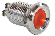 5/8" Stainless Steel Amber Switch Indicator Light Orange Pilot LED Lamp 16mm 12V