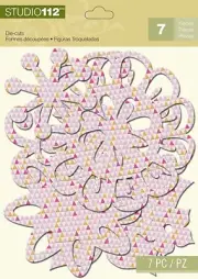 Studio 112 Dazzle Flower Pattern Die Cut 7 piece-3ct.**