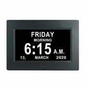 Gominimo Day Date Calendar Dementia Digital Alarm Clock Large LCD Screen (Black)