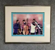 Emile Dekel " JAZZY TRIO " Framed 20”x 16” Print Mixed Media Autographed #59/350