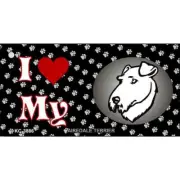 I Love My Airedale Terrier Novelty Metal Key Chain KC-3886