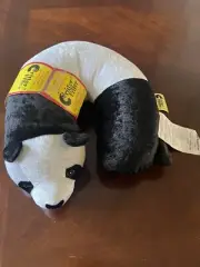 Vintage Neck Pillow Head Roll Support Travel Panda Plush Stuffed Unused