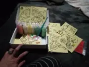SHINDEL SAND ART PICTURE ACTIVITY SET 11 Colors Multiple Pages YOUTUBE QR CODE