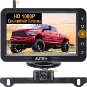 Wireless Backup Camera Touch Key - 5 Inch Split Screen Monitor Truck Rear Vie...