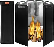 Camping Stove Windscreen | Folding Stove Shield | Temperature Stove Shield | Iron Wind Screen, Camping Stove Shield, Bbq Stove Screen, Folding Stove Windscreen, Portable Stove Guard