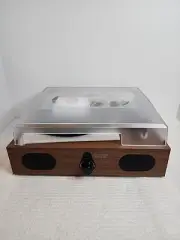 Amazon Basics Turntable Record Player With Built-in Speakers.