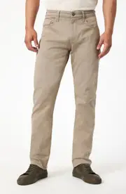 Mavi Jeans Zach Straight Leg Casual Twill Pants in Sand Casual Twill at Nordstrom, Size 34 X 30