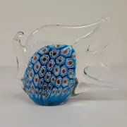 Art Glass Millefiori Bead Angel Fish Paperweight Sculpture