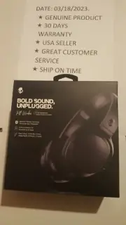 NEW Skullcandy Riff Wireless Bluetooth On-Ear Headphones with Mic Black